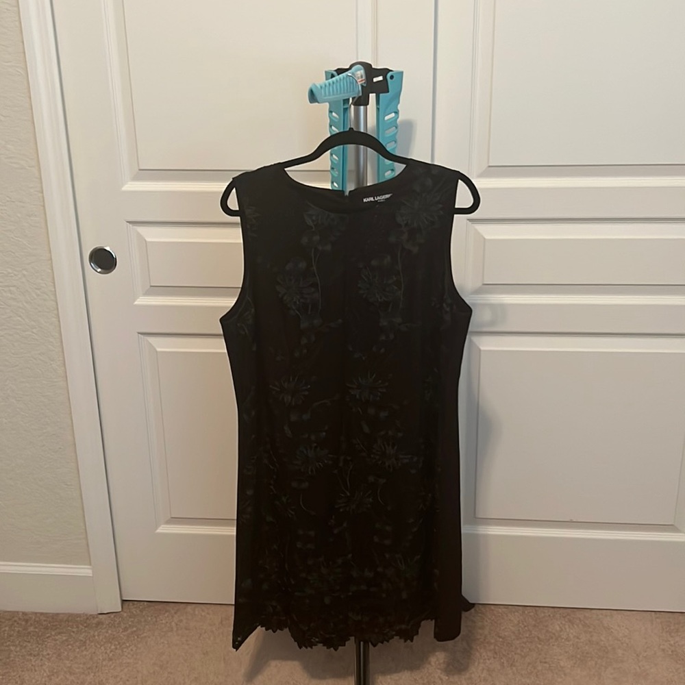 Karl Lagerfeld Black Lace Dress